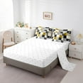 thumbnail image 5 of Castle Fairy Gamer Volleyball Girl 7 Pieces Bedding Comforter Set,Lattice Stripes Full Bedding Set Lightweight,Sport Theme Fitted Sheet Flat Sheet,Geometric Room Decor, 5 of 8