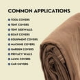 thumbnail image 6 of TARP SUPPLY Inc. 12' x 14' Heavy Duty Waterproof Olive Drab Canvas Tarp | Rustproof Brass Grommets | 16 oz Durable & Breathable Multipurpose Tarpaulin for Canopy, Car, Equipment & Outdoor, 6 of 9