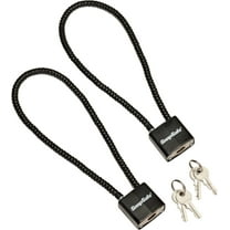 SnapSafe Lock Box Cable Padlock 75281, 1/4in (6mm) Width, 3/8in Shackle, PVC Covered Steel, 2 Piece