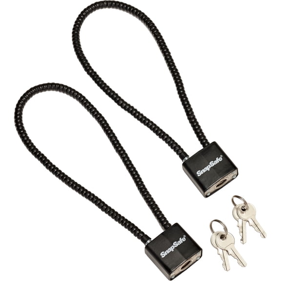 SnapSafe Lock Box Cable Padlock 75281, 1/4in (6mm) Width, 3/8in Shackle, PVC Covered Steel, 2 Piece