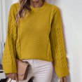 thumbnail image 4 of Giftesty Sweaters for Women Plus Size Womens Casual Solid Long Sleeved Sweater Tops, 4 of 5