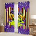 Manfei Cute Fall Pumpkin Pattern Blackout Curtains Set of 2 (52x84 Each ...