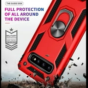 Samsung Galaxy S10 Plus Case, [NOT FIT S10E/ S10 / S10 LITE] Case, With [Tempered Glass Screen Protector Included], STARSHOP Drop Protection Ring Kickstand Cover- Red