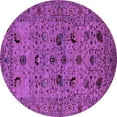 thumbnail image 1 of Ahgly Company Indoor Round Oriental Purple Industrial Area Rugs, 3' Round, 1 of 4