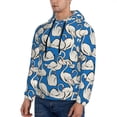 thumbnail image 3 of Naloa Swan Birds Men's Casual Hooded Collar Drawstring Hoodies Pullover Sweatshirts Casual Long Sleeve Shirts-4X-Large, 3 of 7
