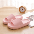 thumbnail image 6 of WALL QMER Cloud Slide Sandal for Women and Men, Bathroom shower slippers, EVA Anti-Slip Quick Drying Shower Shoes, Cushioned Thick Sole, Pink, 6 of 7