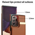 thumbnail image 4 of Wallet Case for Samsung Galaxy Note 20 Ultra, Vintage Premium PU Leather Ultra Slim Case with Card Holder, Protective Anti-drop Magnetic Clasp Phone Case for Galaxy Note 20 Ultra, Brown, 4 of 7