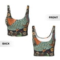thumbnail image 5 of Fotbe Rich Fish Pattern Womens' Sports Bra Longline Wirefree Padded with Medium Support Sports Moisture-Wicking Workou Vest,Tank Top-Large, 5 of 7