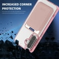 thumbnail image 3 of Allytechgroup Clear Magnetic Wallet Case for Samsung Galaxy S24, Compatible with Magsafe Shockproof Transparent Back Cover with Slim Fit with Detachable Leather Card Holder, Pink, 3 of 6