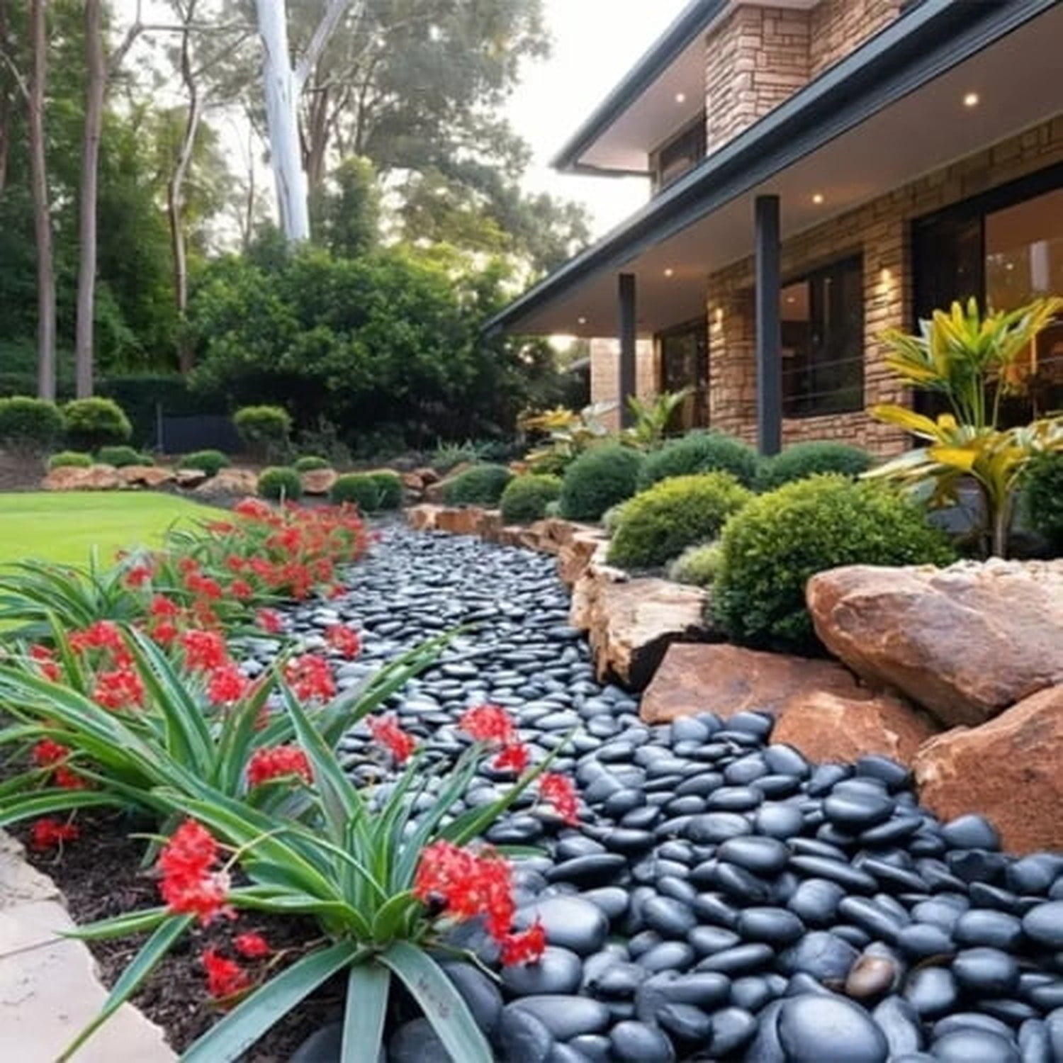38lbs Black River Rocks, 2-3 Inch Polished Pebbles. Ideal For Plant Decoration, Vase Filling, Aquarium Landscaping, And Various Indoor Outdoor Decoration