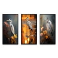 thumbnail image 2 of Designart "Wildlife Photography White Heron Portrait II" Animals Heron Framed Wall Art Set Of 3 - White Heron Frame Gallery Set For Office Decor, 2 of 6