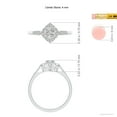 thumbnail image 4 of ANGARA Natural Style Diamond Ornate Engagement Ring in 14K White Gold for Women (Size-4mm| Color-I-J| Clarity-I1-I2) | April Birthstone, Anniversary, Jewelry Gift for Women | Natural Diamond Ring, 4 of 9