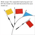 thumbnail image 3 of Model Cars Metal Signal Flags with Pole DIY Modification Replaceable Parts Automobile Accessory Replacement for WPL Yellow 1 Pc, 3 of 8
