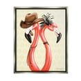 thumbnail image 3 of Stupell Industries Vintage Flamingos Cowboy Hat Antique Fashion Outfit Graphic Art Luster Gray Floating Framed Canvas Print Wall Art, Design by Amelie Legault, 3 of 5