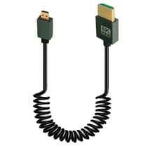 8K HDMI-Compatible To HDMI-Compatible Coiled Cable 48Gbps HDMI-Compatible To Mini/Micro HD Cable for Camera/Camcorder/PC/Monitor