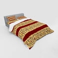 thumbnail image 2 of Ambesonne African Bedding Set 4 Pcs, Native Culture, Queen, Ruby Peach Black, 2 of 2