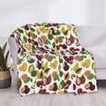 thumbnail image 3 of Naloa Colorful Fruits Flannel Blankets - Thick and Warm Blanket for Winter, Soft Fuzzy Plush King Blanket for All Seasons80"x60", 3 of 6