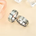 thumbnail image 5 of PAMTIER Men's 8mm Stainless Steel Piano Staff Wedding Luminous Ring Personalized Couple Music Note Band Glow in The Dark Silver Size 7, 5 of 6
