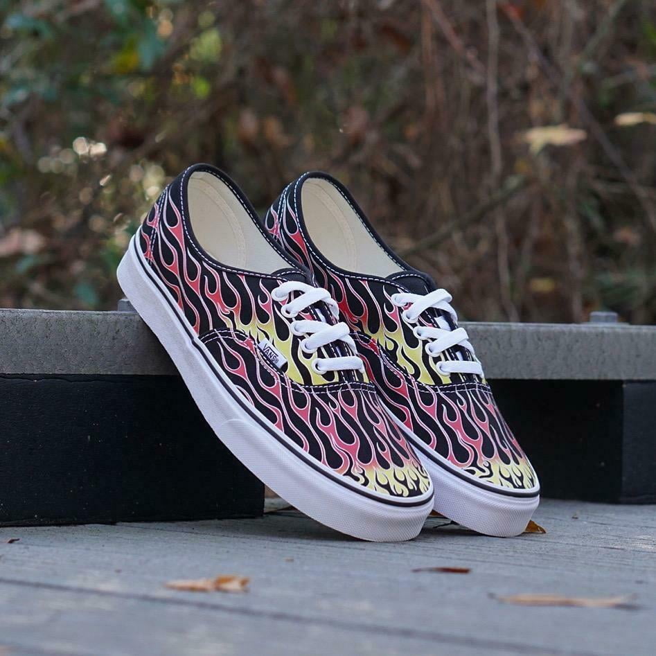 flame authentic vans