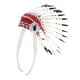 thumbnail image 2 of Tocado indio nativo americano ajustable para fiestas temáticas, para hombres y mujeres Blanco, 2 of 8