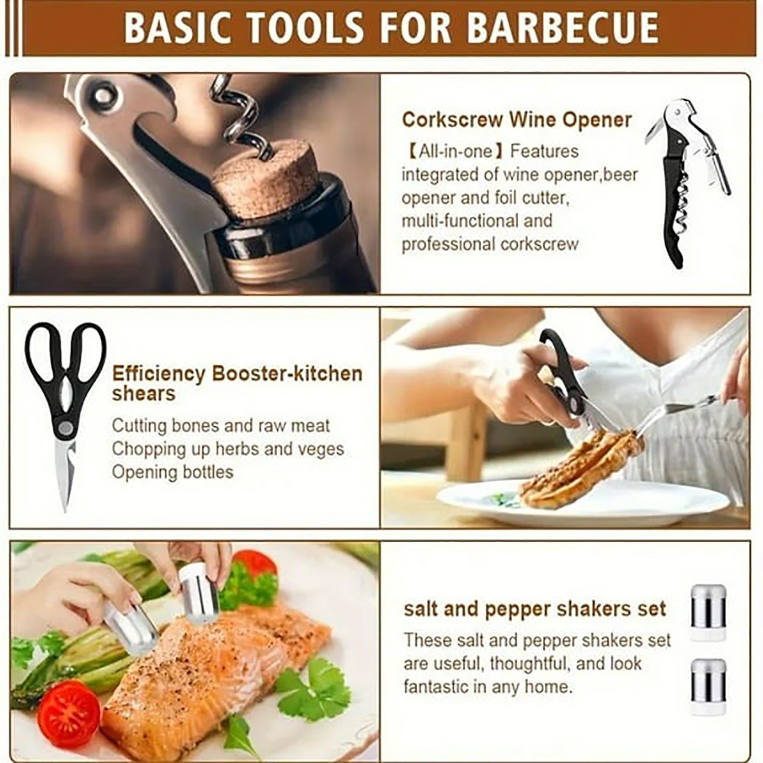 35pcs Men's And Women's Barbecue Accessory Set, Stainless Steel Heavy-duty Barbecue Tools with Gloves And Barbecue Mats, Portable Aluminum Box, Outdoor Camping Barbecue Accessories