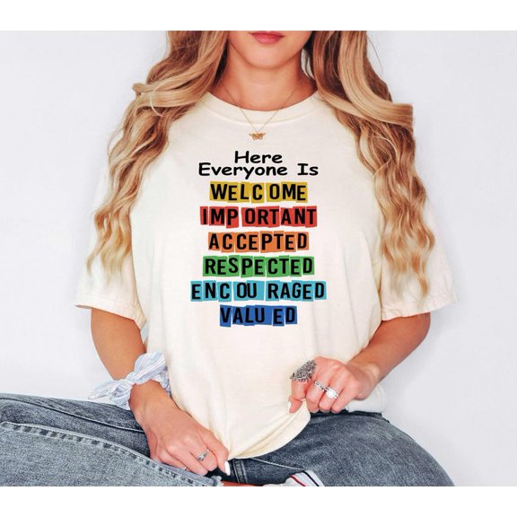 Everyone Is Welcome Here T-Shirt, Idaho Teacher T-Shirt, Rainbow Shirt, Equality Tee