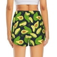 thumbnail image 2 of Lsque Fresh Avocado Printed Women's Running Shorts with Liner Pockets,Elastic Quick Dry Workout Athletic Gym Yoga Shorts,Womens High Waist Shorts-, 2 of 9