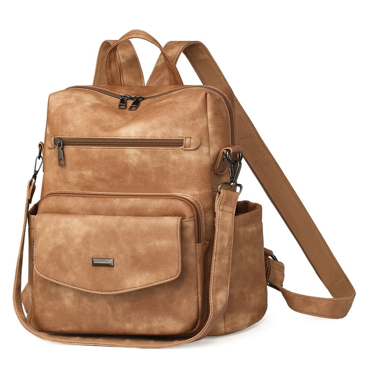 Womens Backpack Purse Fashion Pu Leather Anti-theft Large  display picture 1