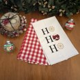thumbnail image 3 of fillURbasket Christmas Elf Holiday Kitchen Towels, 8-Count, 100% Cotton, Plaid, 3 of 10
