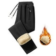 thumbnail image 2 of Mens Sweatpants,Mens Casual Loose Solid Color and Fleece Thickened Cotton Pants,Cargo Pants for Men,Size:L, 2 of 7