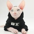 thumbnail image 3 of Hairless Cat Clothes Soft Warm Cat Hoodie for Sphynx Cats,Devon Rex, Cornish,Peterbald, 3 of 5