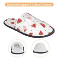thumbnail image 3 of KLL Hand Drawn Watermelon Slippers for Women Men House Slip on Indoor Outdoor Bedroom Furry Fleece Lined Ladies Comfy Anti-Skid Rubber Hard Sole-Medium, 3 of 8