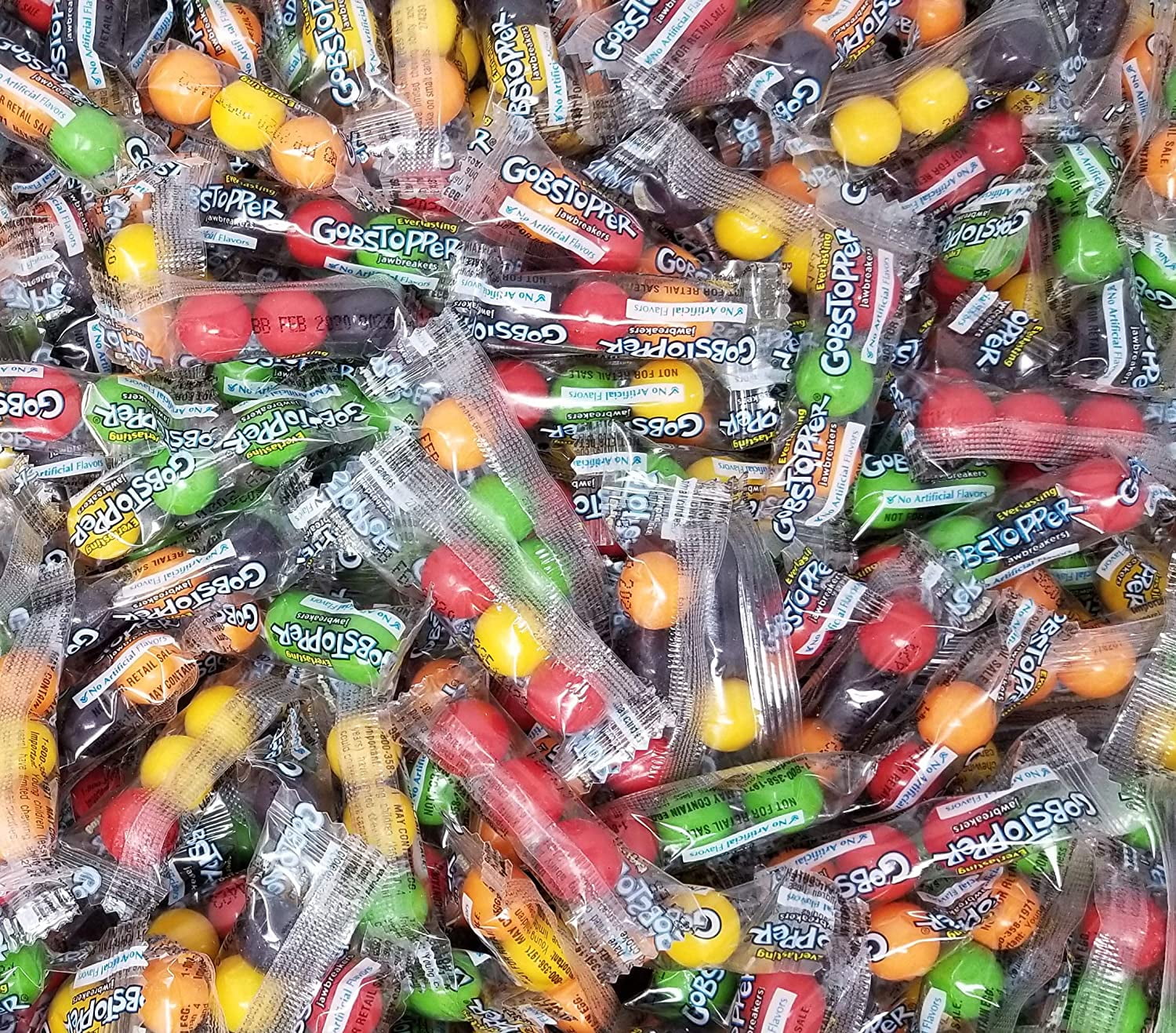 Gobstopper Fun Size Hard Candy, 3 Balls Pack, 2 Lbs