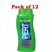 Pert plus Anti-Dandruff 2-in-1 Shampoo & Conditioner, 25.4 Oz Pack of 12