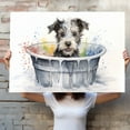 thumbnail image 4 of Pumi Dog Canvas Bathroom Décor - Unique Bath Wall Decor - Modern Canvas Bathroom Wall Art - Room Decor - Bathroom Decorations - Restroom Sign - Wall decor living room, 4 of 4