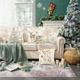 thumbnail image 2 of Xuniizn Christmas Pillow Covers 18x18 inch Set of 4 Xmas Decorations Soft Plush Faux Fur Wool Christmas Throw Pillow Cases Winter Holiday Decor for Sofa Living Room, 2 of 7