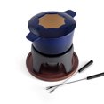 thumbnail image 1 of Swissmar Sierra 11-Piece Cast Iron Fondue Set, 1.6 L, Blue, Perfect for Cheese, Chocolate & Meat Fondue, 1 of 8