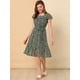 thumbnail image 3 of Vestido con Dobladillo y Volantes para Mujeres Allegra K Negro XL, 3 of 6