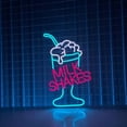 thumbnail image 2 of Handmadetneonsign Milkshake Neon Sign, Milkshake Light Wall Art Decor, Home Coffee Bar Pub Wall Decor 36817, 2 of 5