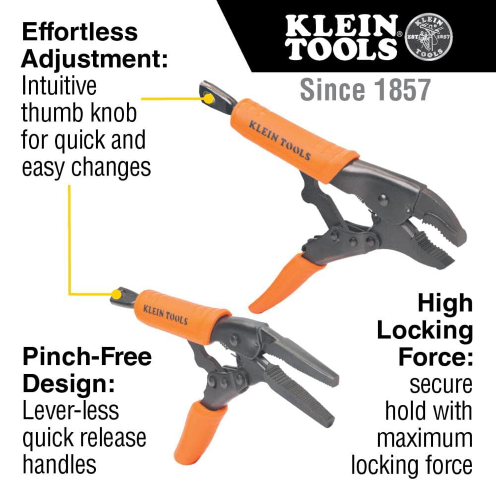 Klein Tools Curved And Long Nose Pliers, 2 Pc