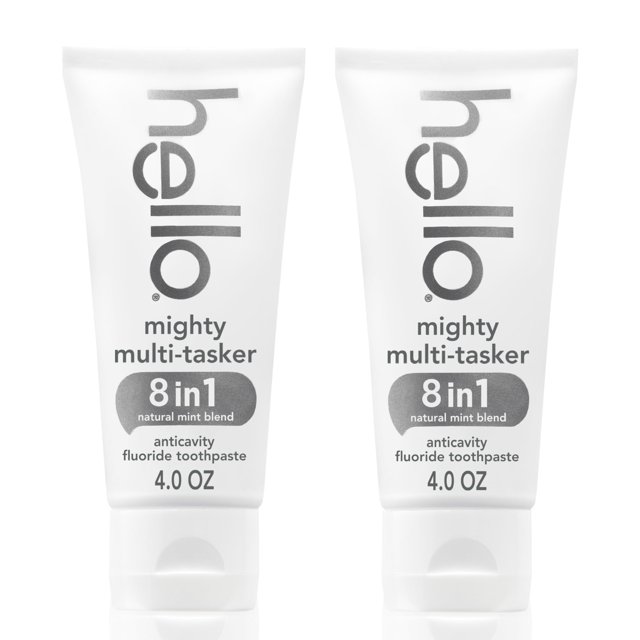 Pasta de dientes hello Mighty Multitasker Fluoride 8 en 1, 120 ml, paquete de 2