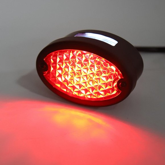 Stop Motorcycle Retro LED Rear Tail Light Indicator Stop Brake License Plate Lamp Smoked Lens