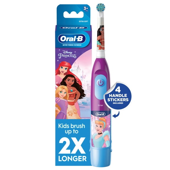 Oral-B Kid's Battery Toothbrush Featuring Disney Princess, for Kids 3