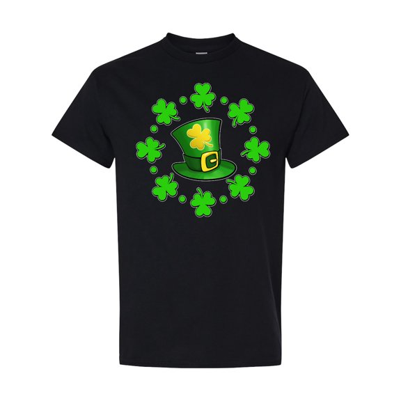 Inktastic St. Patricks Day Shamrocks and Hat T-Shirt