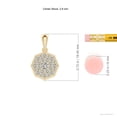 thumbnail image 3 of ANGARA Natural Cluster Diamond Octagonal Pendant in 14K Yellow Gold for Women (Size-2.8mm| Color-K| Clarity-I3) | April Birthstone, Anniversary, Jewelry Gift for Women | Natural Diamond Necklace, 3 of 7