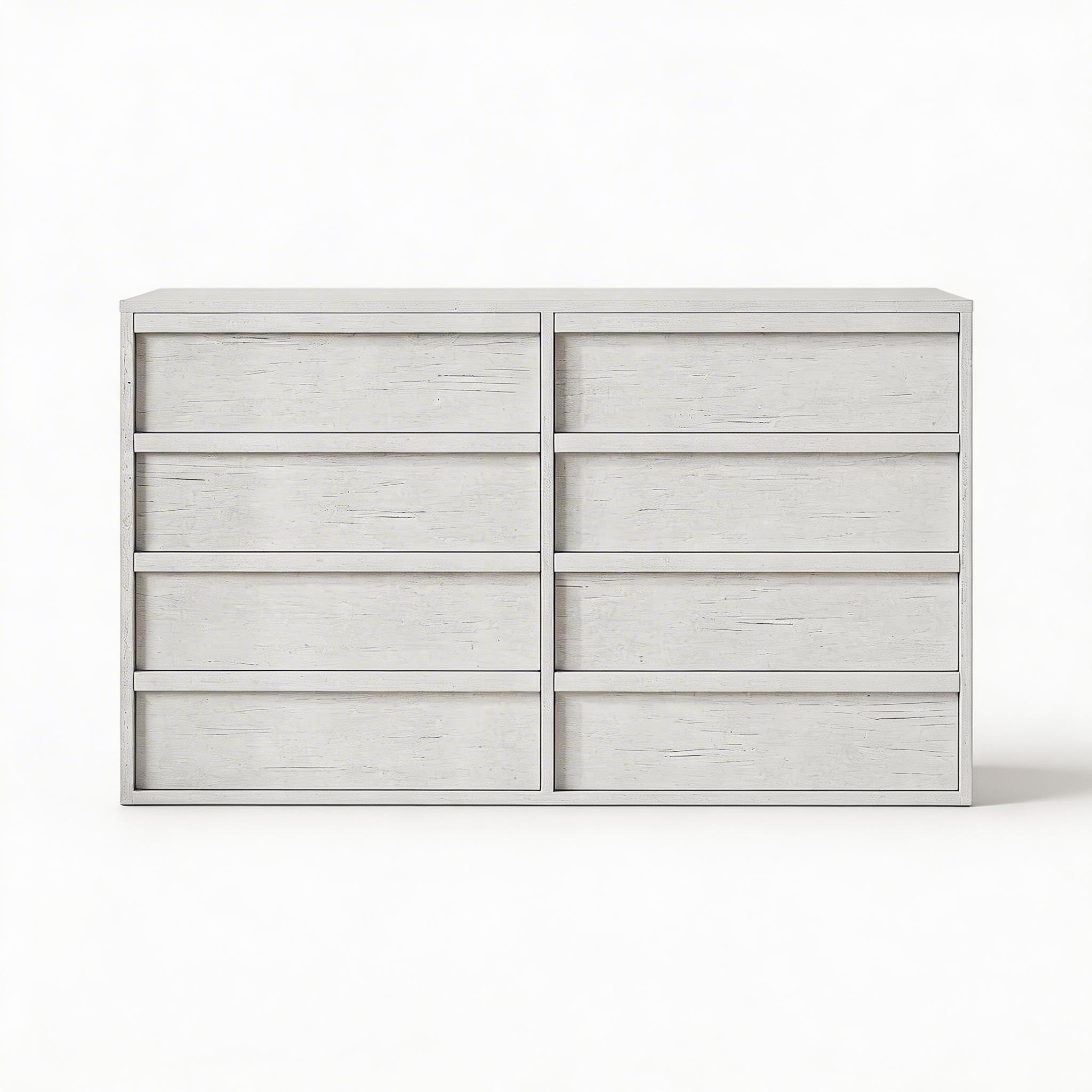 8 Drawer Dresser for Bedroom, 54in Wide Natural Oak 8 Chest of Drawers with Large Storage, Wooden Dresser Organizer for Living Room, Entryway, Nursery