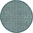 thumbnail image 4 of SAFAVIEH Cottage Laraine Geometric Indoor/Outdoor Area Rug, Cream/Turquoise, 8' x 11'2", 4 of 9