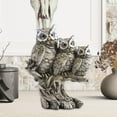 thumbnail image 4 of CUTICATE Owl Figurines Owl Sculpture Home Decor Animal Statue Owl Statue for Living Room Bookshelf ,Table Centerpiece Furnishing Decor Gray, 4 of 6