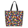 thumbnail image 1 of Easygdp Bowling Colorful Bolsas Tote para Mujer, Bolsos de Hombro para Viaje, Bolsos de Mano de Gran Capacidad para Compras y Trabajo, 1 of 8