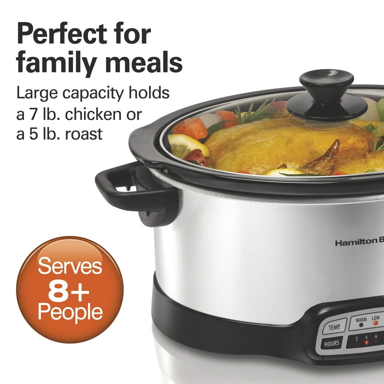 Hamilton Beach Slow Cooker, Oval Shape, 3 Quart Capacity